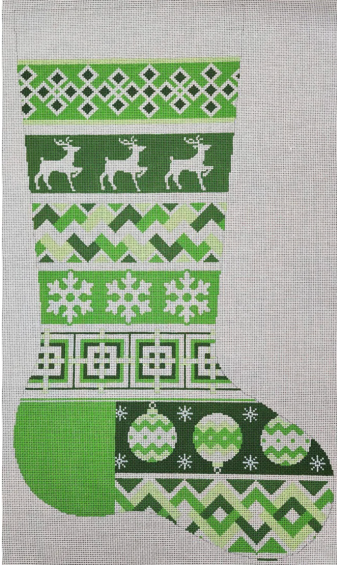 ASIT490 - Green Diamonds Stocking