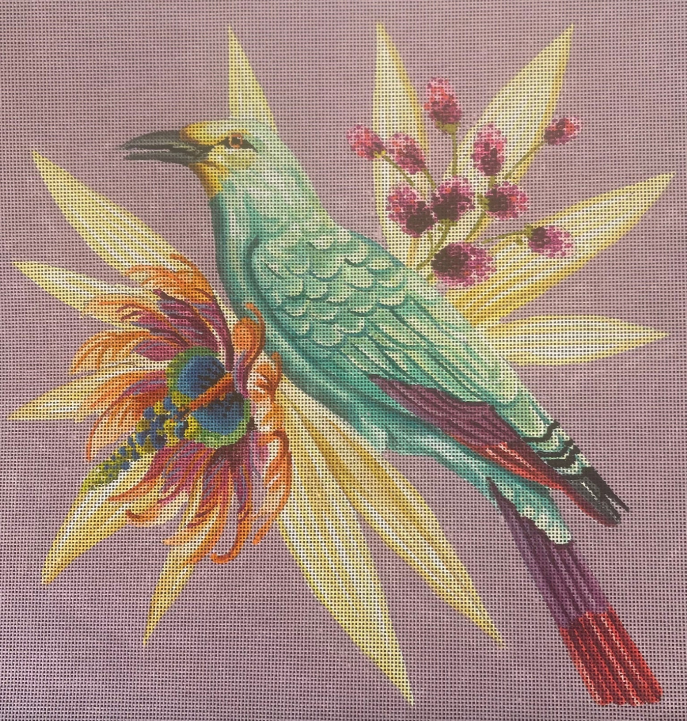 AN605 - Bird with Lavender Background
