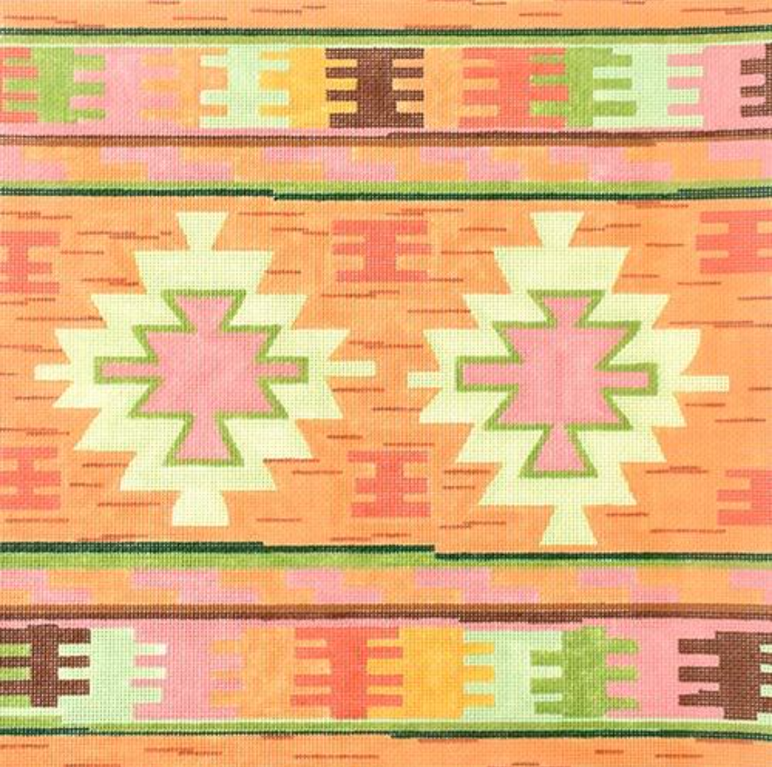 PL-148 - Dhurrie Square with Medallions - Desert Sunset Palette