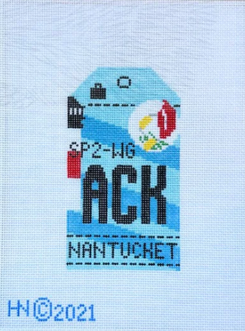 Nantucket Retro Travel Tag