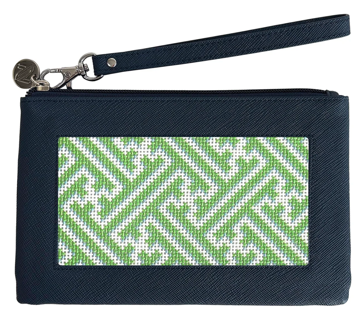 Leather Accessory Bag - Navy