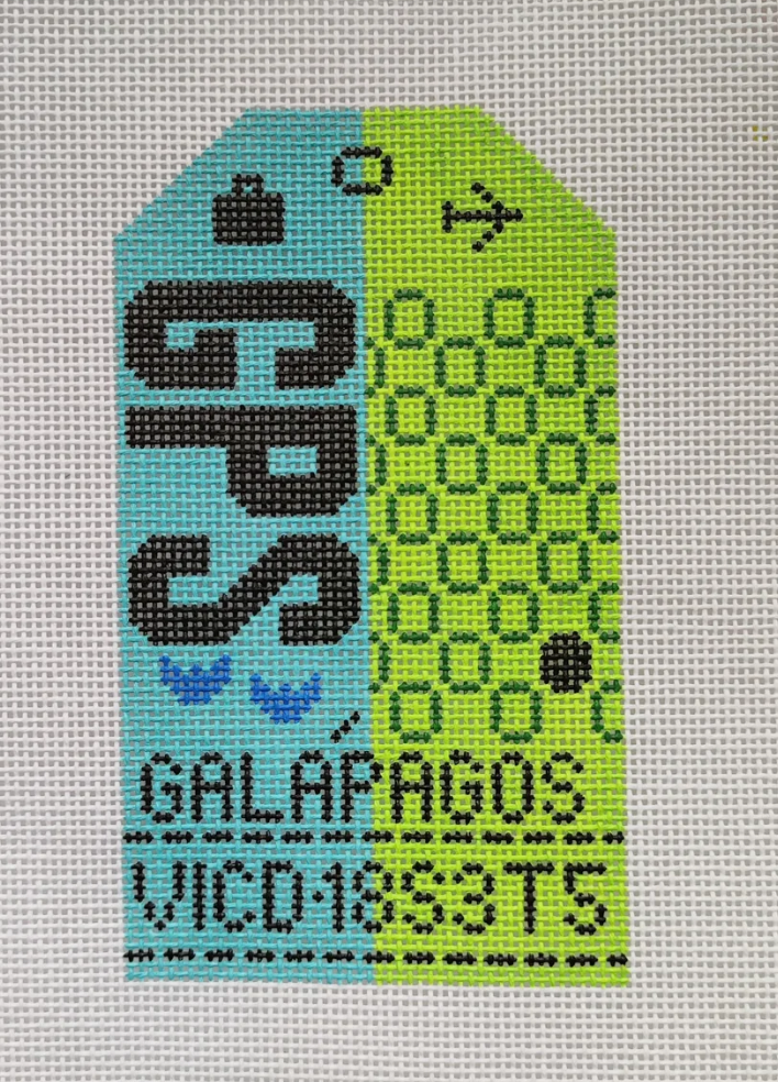Galapagos Islands Retro Travel Tag