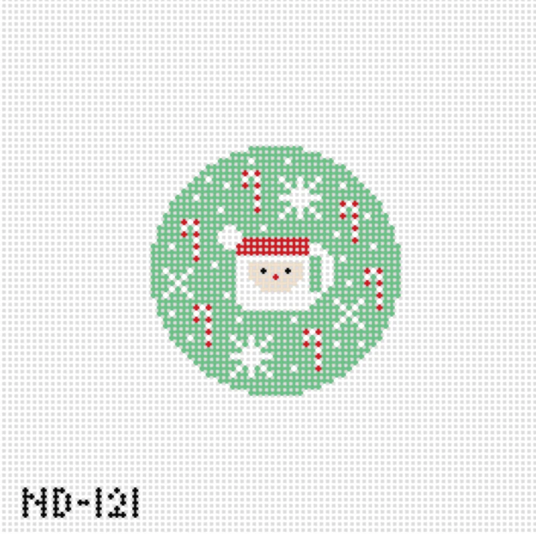 ND-121 - Green Santa Mug 3"