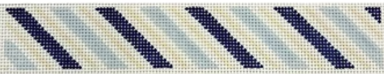 KK-F16B - Diagonal Tie Multi Stripes Navy, Blue and Tan