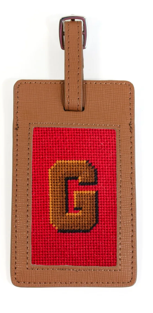 Leather Bag Tag - Bradley Needlepoint