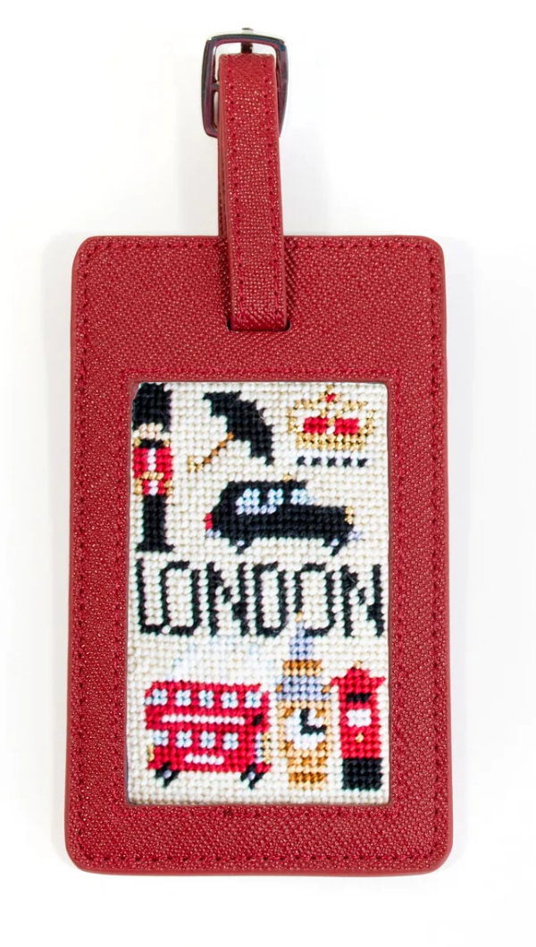 Leather Bag Tag - Bradley Needlepoint