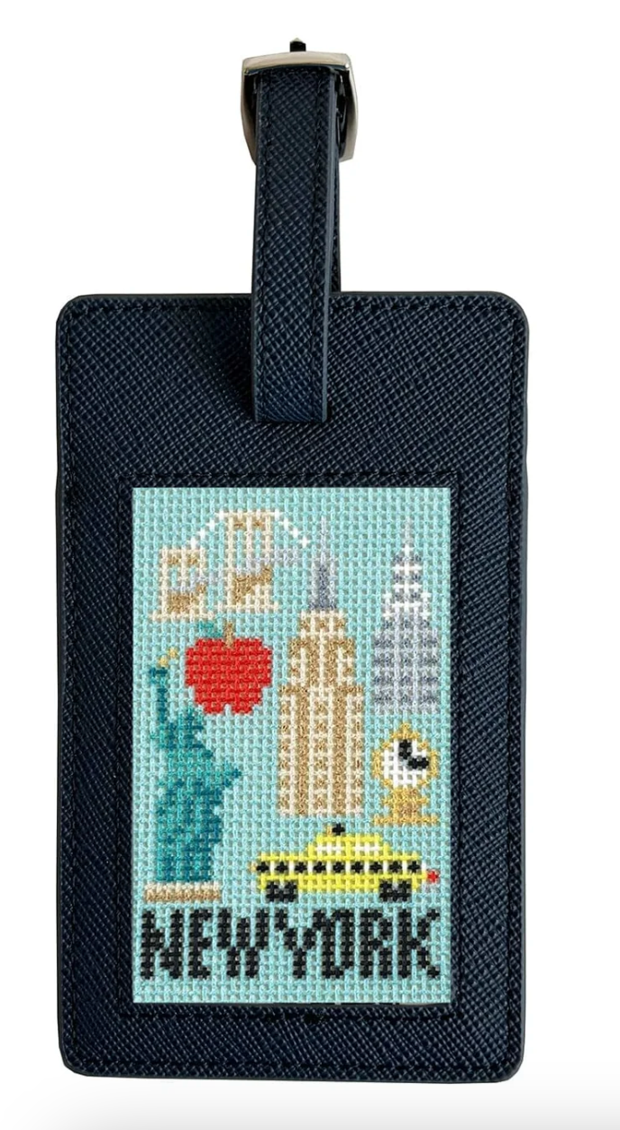 Leather Bag Tag - Bradley Needlepoint