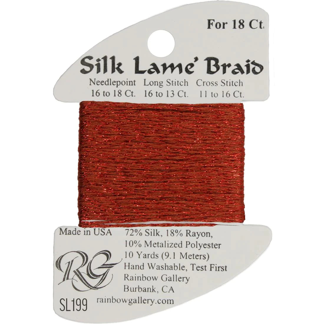 Silk Lame Braid 18 CT (SL100 - SL199)