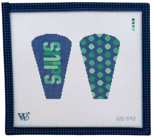 WS-592 - Snips Navy & Green Scissor Case