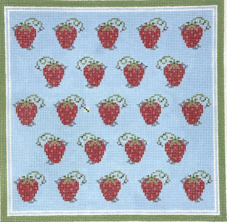 Strawberries and Bee Square
