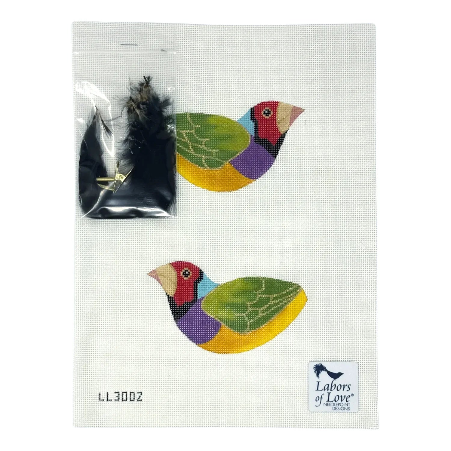LL300Z- Lady Gouldian Finch Bird Double Sided