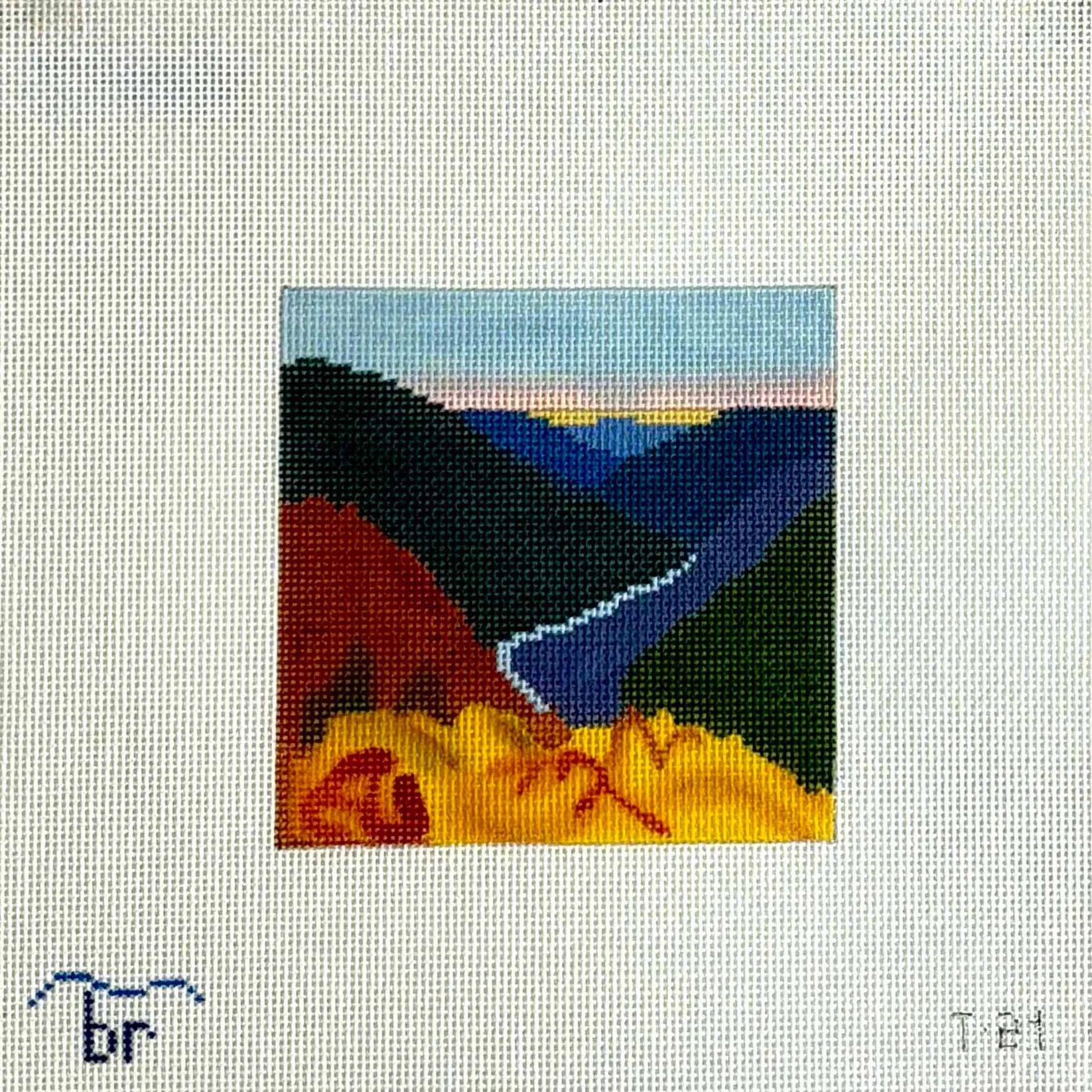 T21 - Autumn Mountain View - 4" Square