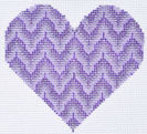 TM-28 - Purple Bargello Heart