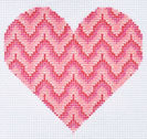 TM-32 - Pink Bargello Heart