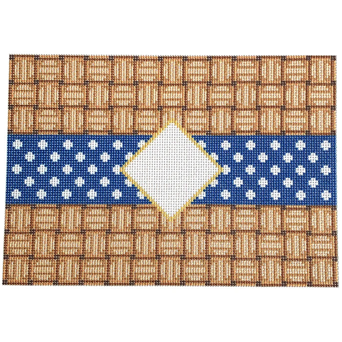 NTG TS097 - Wicker/Dot/Mono Clutch Navy