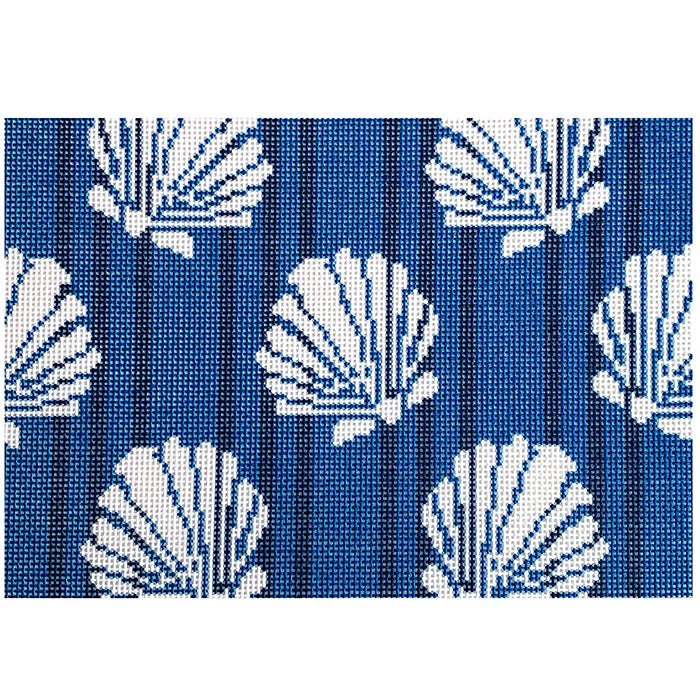 NTG TS098 - Shell/Stripes Clutch/Navy