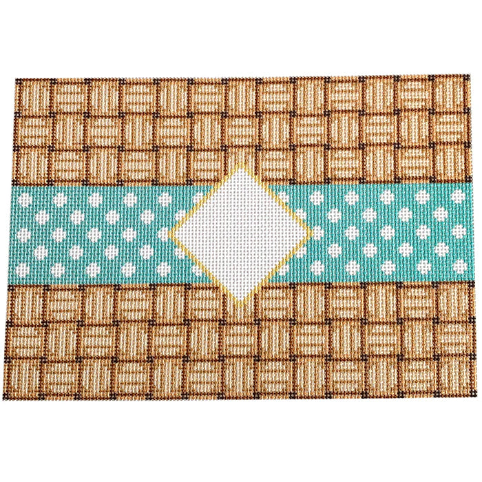 NTG TS101 - Wicker/Dot/Mono Clutch Aqua