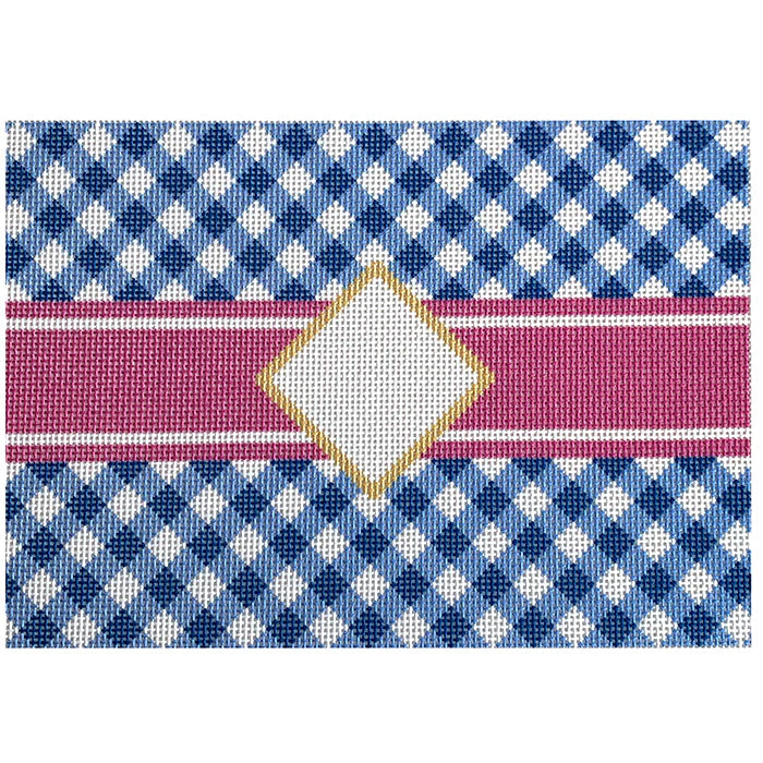 NTG TS102 - Blue Gingham/Monogram Clutch