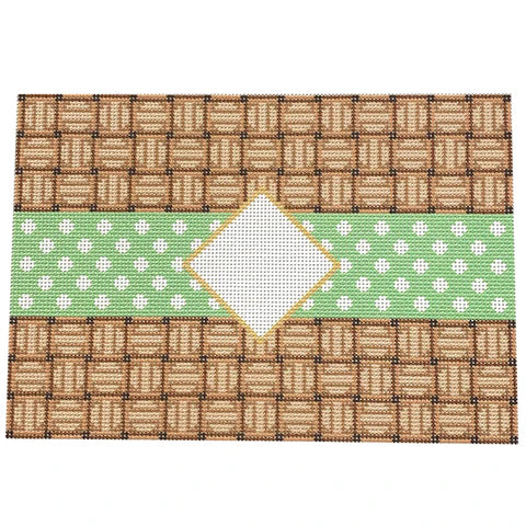 NTG TS188 - Wicker/Dot/Mono Clutch Lime