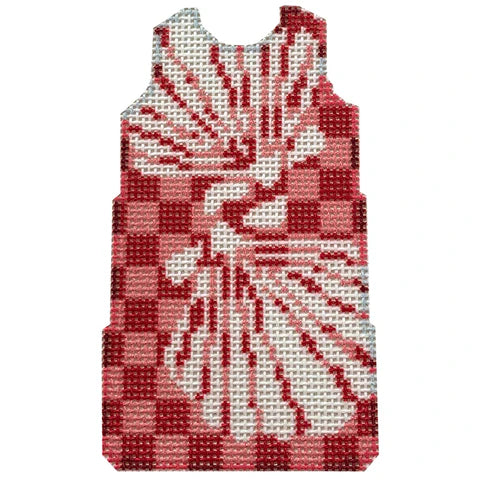 NTG TS208 - Scallop Shell Stencil/Checks Pink Mini Shift