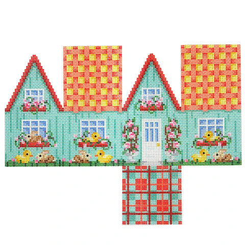 NTG TS662 - Chicks and Bunnies/Aqua Easter Cottage