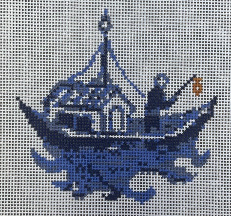 TSC06 - Blue Willow Deconstructed - Boat