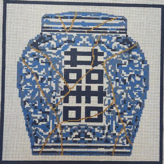 TSC18 - Kintsugi Ginger Jars Pillow