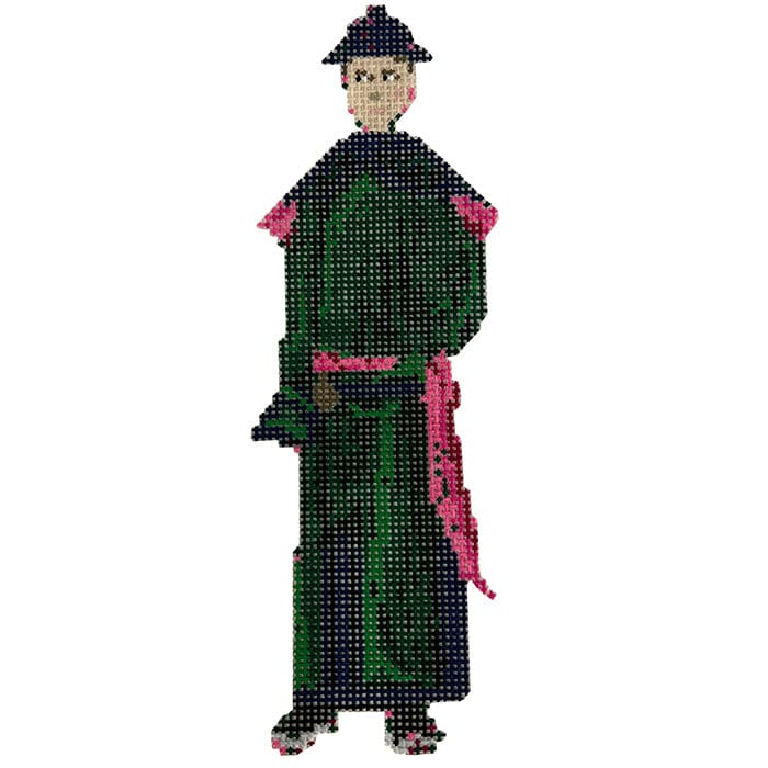 TSC23 - Pith Painting - Qing Dynasty Man