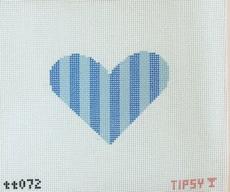 TT072 - Blue Stripe Heart