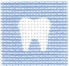 TT113C - White Tooth with Light Blue Background