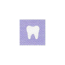 TT113D - White Tooth with Purple Background
