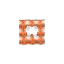 TT113E - White Tooth with Orange Background