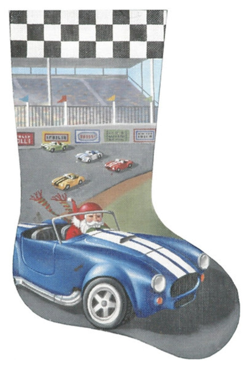 TTAXS262 - Santa in Racing Car Stocking