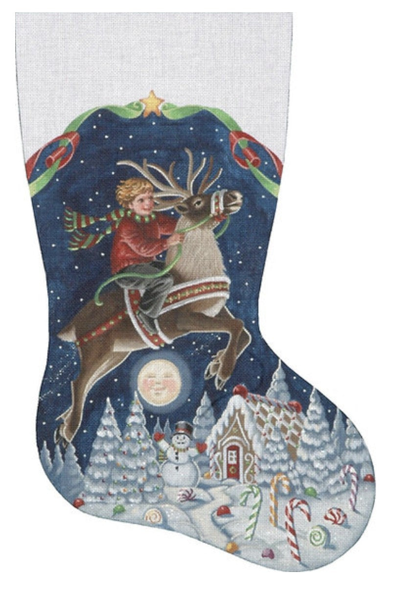 TTAXS425 - Boy on Reindeer Stocking