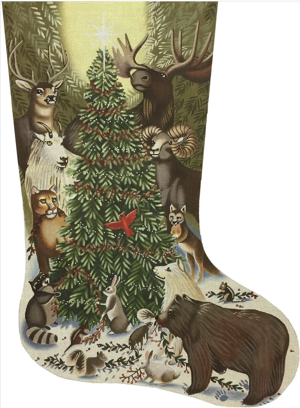 TTAXS468 - Woodland Animals Around the Tree Stocking