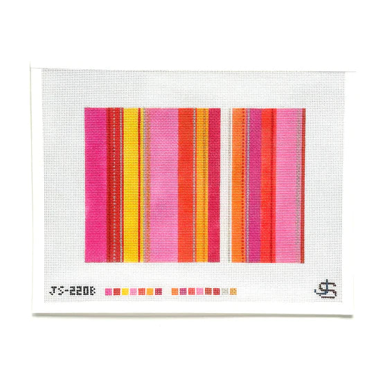 JS-220B - Tufted Stripe in Pink and Orange with Guide