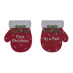 WD06 - First Christmas As a Pair - Mitten Ornament