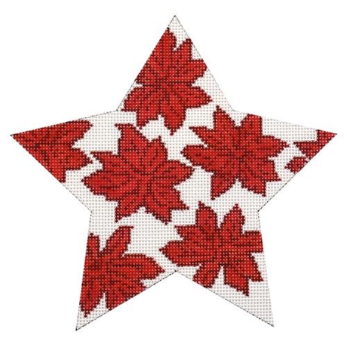 WG11767 - 6" Poinsettia Star - Red
