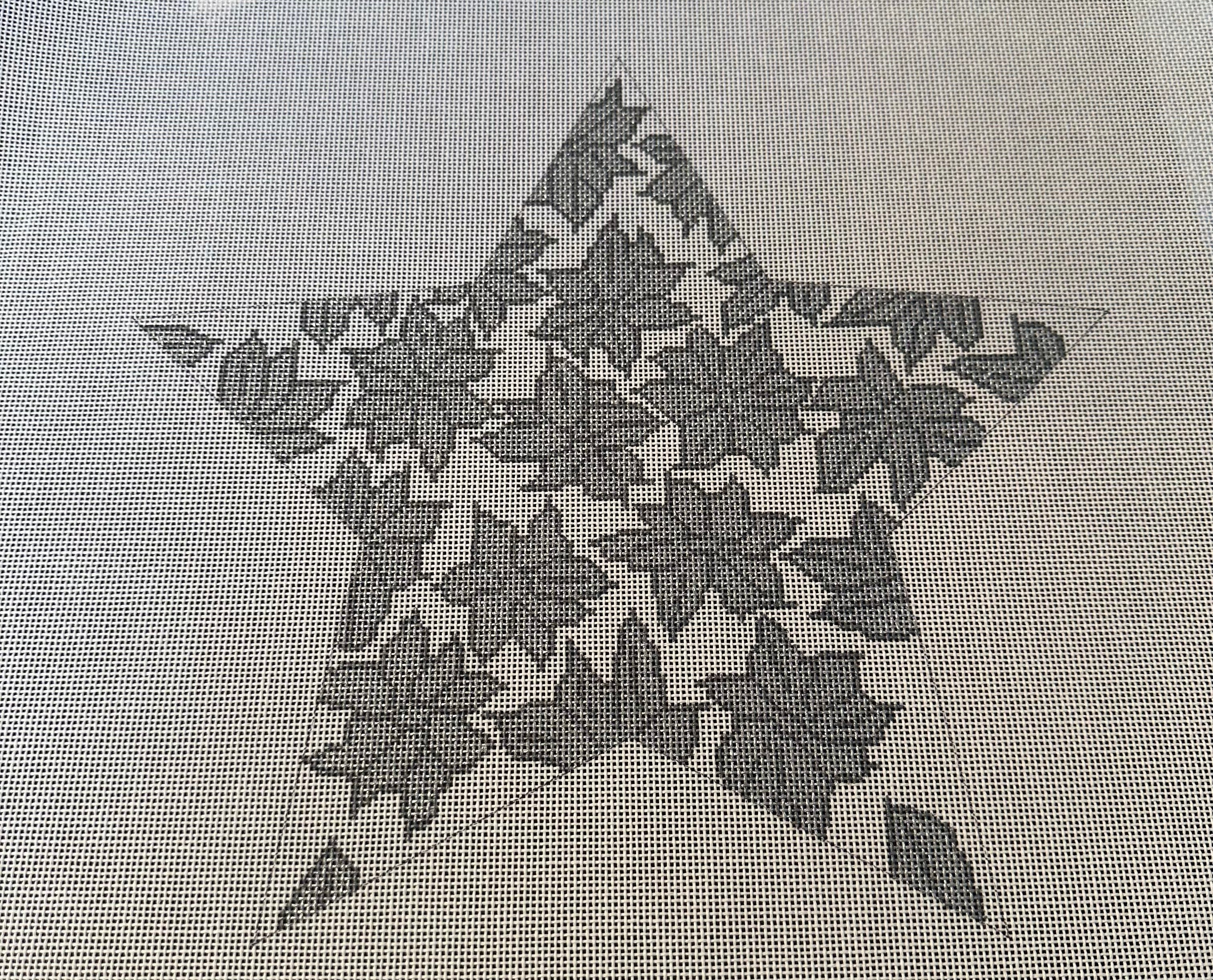 WG11859 - Silver 10" Tree Topper Poinsettia Star