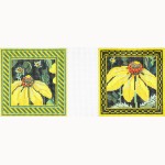 WG12027C - Yellow Echinacea Coasters