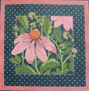 WG12042B - Pink Echinacea 14" Pillow