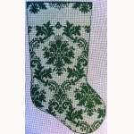 WG12546 - Teri's Stocking - Geen on Green