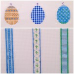 WG12646 - Ray's 3 Egg Omelette - Blue Gingham, Brown Egg