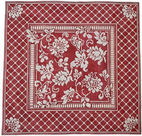 WG12689 - Karen's Red Damask Pillow