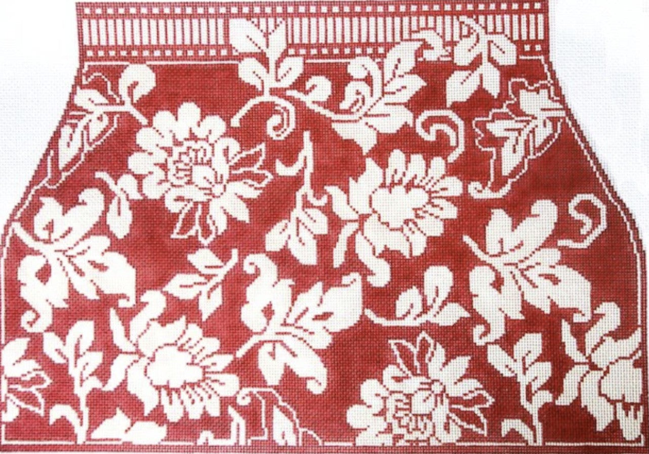 WG12695 - 4 pc Karen's Red Damask Purse