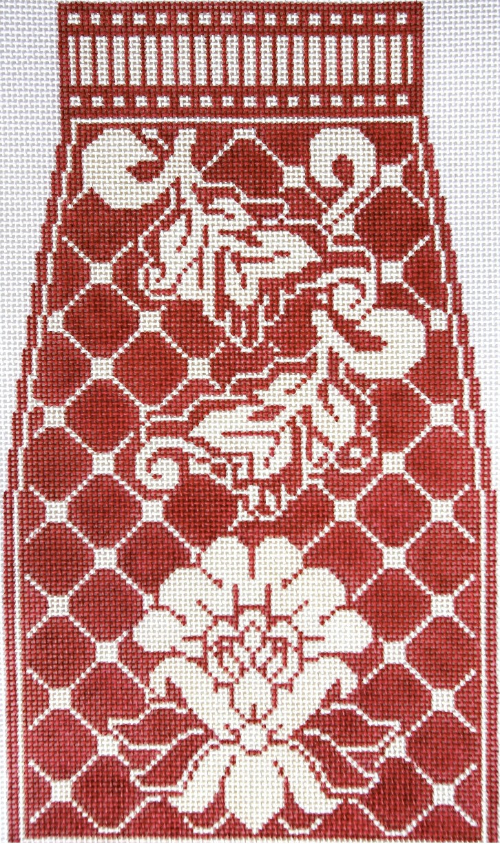 WG12695 - 4 pc Karen's Red Damask Purse