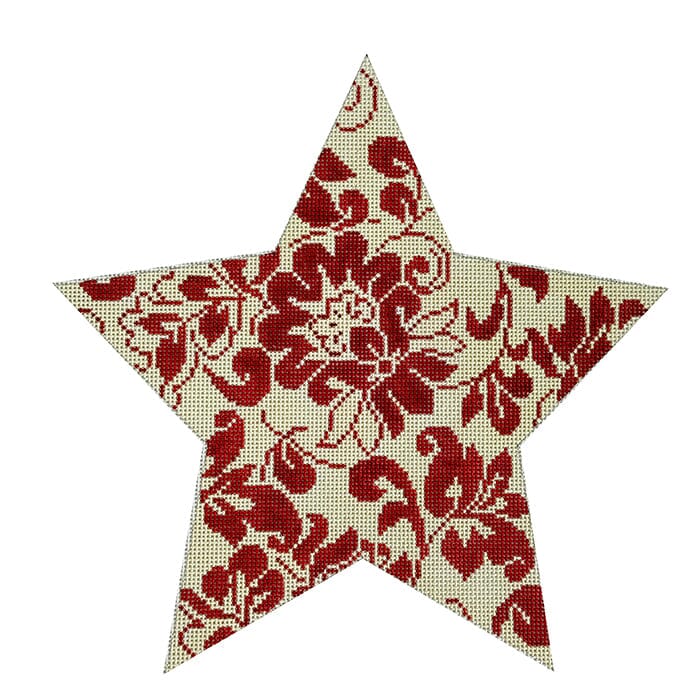 WG12732 -  Bill's Tree Topper Star - Red and Ivory