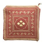 WG12761 - Napoleon's Bee Coin Purse - Coral and Butter