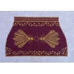 WG12779 - 4 pc Napoleon's Bees Pouch Purse - Wine and Gold