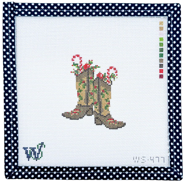 WS-447 - Christmas Cowboy Boots